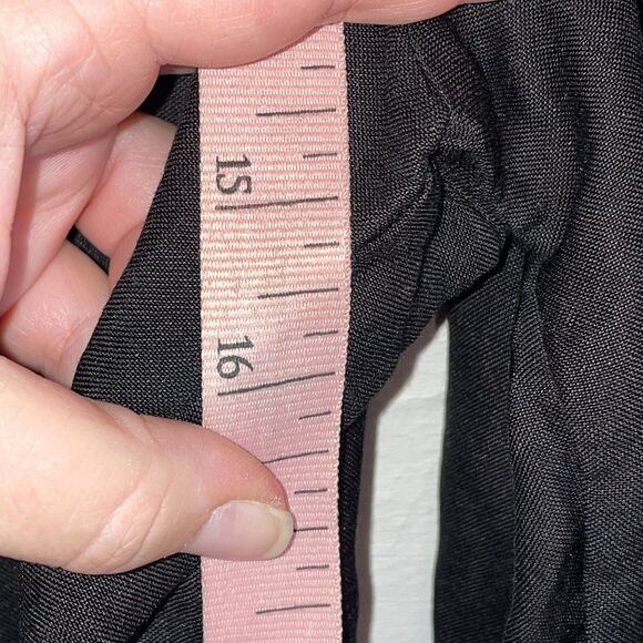 Vintage High Waist Black Linen Like Pants Size 12 Classic Carol Collection - Picture 10 of 11